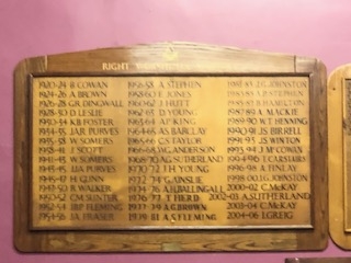 Past Masters Board 1920-2006
